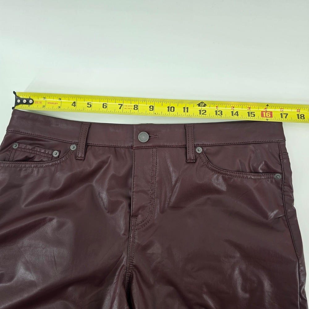 Banana Republic Vegan Leather Bootcut Pants Burgundy Maroon 31/12 Fall 2023 NWT - Picture 8 of 12